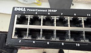 Dell PowerConnect 3548P Front left detail