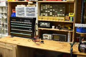 Photo of our electronics room